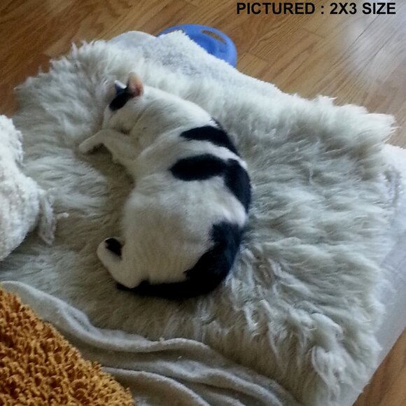 ORGANIC GREEK FLOKATI WOOL PET BEDS-44" X 48" 100% NATURAL WOOL-PETS LOVE THEM - Picture 3 of 8